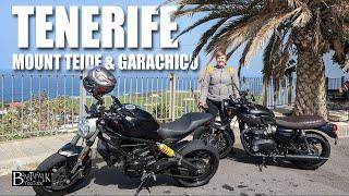 Tenerife. Riding a Triumph T120 Black and a Ducati Monster over Mount Teide Volcano to Garachico
