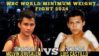 JULY 7 2024:Winasak ang Undefeated na Dayuhang Mexican.Melvin Jerusalem(PH) vs Luis Castillo(Mexico)