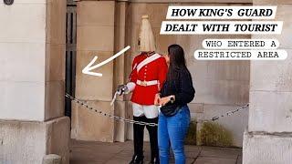 How the King's Guard dealt with a tourist who entered a restricted area at Horse Guards