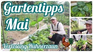 Gartentipps Mai  Verlosung Hühnerzaun  ab wann pflanze ich Tomaten ️ Vorteile der Mischkultur 