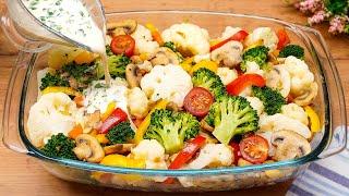 I make this veggie casserole every day! Cauliflower and broccoli cooks up so delicious! New recipe!