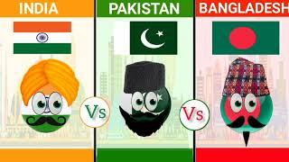 INDIA VS PAKISTAN VS BANGLADESH COUNTRY COMPARISON 2024