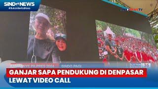 Kampanye Pilpres 2024, Capres Ganjar Pranowo Sapa Pendukung di Denpasar Lewat Video Call