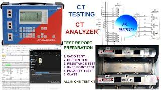 CT TESTING, CURRENT TRANSFORMER TESTING WITH CT ANALYZER, PRACTICLE TESTING, TEST REPORT MAKING EASY