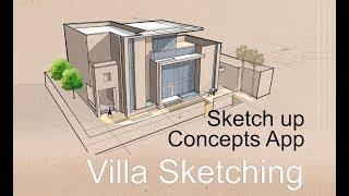 architecture sketching:  Villa design