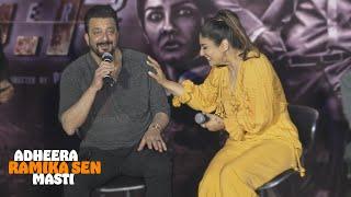 Sanjay Dutt and Raveena Tandon CUTEST MOMENT at KGF 2 Mumbai Press Meet