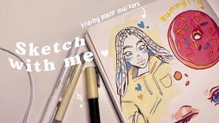 sketch with me // ft. Artistro paint markers⁺˳༚