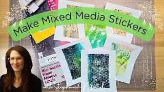 Make Mixed Media Stickers With Labels