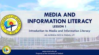 Lesson 1: Introduction to Media and Information Literacy | Media and Information Literacy