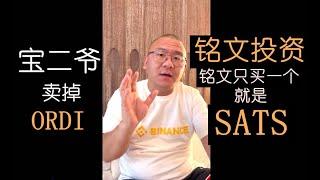 【重磅】《宝二爷给新人讲解铭文投资：从入门到进阶》【铭文只买一个那一定是 sats】为什么我把ORDI和ETH等币种都卖了？主要买SATS，sats优势和逻辑是什么？！#比特币  #btc