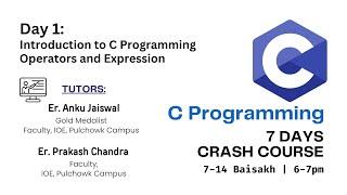 DAY 1: INTRODUCTION TO C PROGRAMMING  | OPERATORS AND EXPRESSIONS