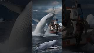 Ocean Justice: Whales Destroy Fishermen's Boat! #seaanimal #animals #polarpaws #ai #tshorts #whale