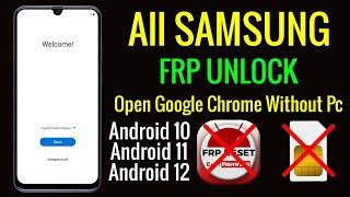 All Samsung FRP Bypass Without Pc | Samsung Google Account Unlock Android 10/11/12