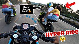 Hyper Ride  With Girl  Rc 390 vs Duke 250 || bomb ride ️