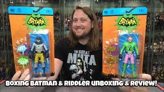 Mcfarlane Batman 66 Boxing Batman & Boxing Riddler Unboxing & Review!