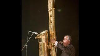 Attilio Berni plays the giant J'Elle Stainer sub-contrabass saxophone