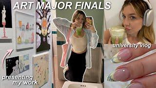 UNIVERSITY FINALS: study vlog as an art major, week in my life in college