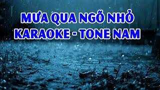 Mưa Qua Ngõ Nhỏ Karaoke Tone Nam - Beat Chuẩn - Cu Sứt Karaoke