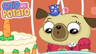Chip and Potato | Vovó pugs aniversário incrível! | Desenhos animados para crianças | WildBrain