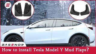 Installing Tesla Model Y Mud Flaps Correctly | BASENOR