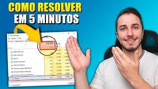 CPU 100 COMO RESOLVER EM 5 MINUTOS [2024] ? PC LENTO E TRAVANDO? WINDOWS 10 E WINDOWS 11 LENTO