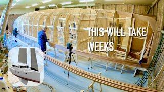 16 % Of A Planked Hull - DIY 50 Ft Boat Build - Ep. 346 RAN Sailing