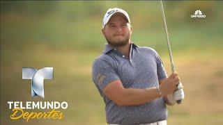 Tremendo golpe para Eagle de Zander Lombard en el hoyo 18 | Telemundo Deportes | Telemundo Deportes