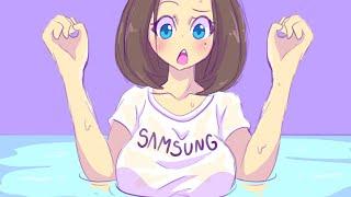 Getting Samsung Girl Wet (Animation)