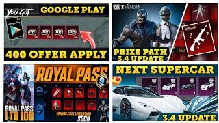 400 Offer Bgmi | A9 Royalpass Upgradable Gun | Next Super Car | Next Prize Path | 3.4 Update Leaks