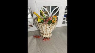 Wicker candy bowl