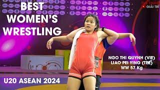  NGO Thi Quynh (VIE) vs LIAO Pei Ying (TPE) | 57 Kg. WOMENS WRESTLING U20 ASIAN CHAMPIONSHIPS 2024