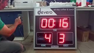 Operating Rousis Systems Scoreboard with a button box.