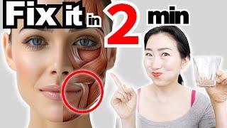 2 Minute Water Pulling Challenge to Remove Jowls and Nasolabial Folds and Sculpt Jawline in 7 Days