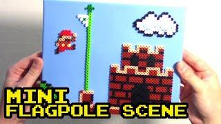 Mini Mario Flagpole Scene