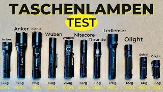 11 Taschenlampen im Test  - Das sind die BESTEN.