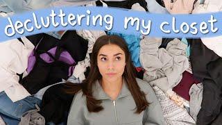 decluttering + organizing my closet !! * satisfying closet clean out *