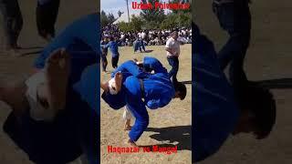 HAQNAZAR VS MANGOL #surxondaryo #oltinsoy #kurash #03_08_2022