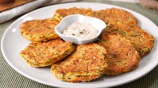 Tortitas de Zanahoria y Calabacín Fáciles y Deliciosas