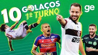 TOP 10 GOLAÇOS DO PRIMEIRO TURNO DO BRASILEIRÃO 2020 | LISTAS | ge.globo