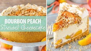 Bourbon Peach Streusel Cheesecake