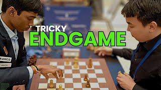 Pragg plays a tricky knight endgame | R Praggnanandhaa vs Sanan Sjugirov | World Blitz 2023