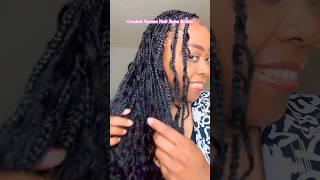 The Best Crochet Braiding Hack with Human Hair Boho Braids #hairtutorial #braids