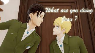 Armin and Eren discover Jean doing... [ MMD AOT ] (Original motion)