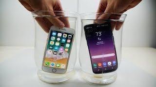 iPhone 8 vs Samsung Galaxy S8 Salt Water Test!