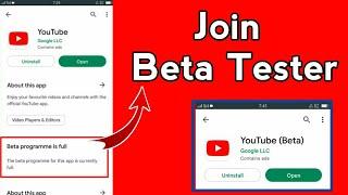 How To Fix Beta Programme Is Full / Join YouTube Beta Tester | TAMIL REK