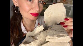 ASMR crunch of clay&chalk/ Туркестан белый, Белая гора в пасте#asmr #crunchysounds #asmrsounds