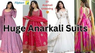 *Huge Anarkali Suits Unboxing  *Real Review #flipkarthaul #anarkalidress #anarkali