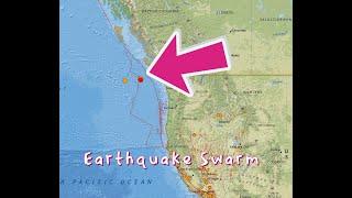 Swarm of Earthquakes off Vancouver Island ranges. Cascadia Basin. Wednesday 7/3/2024