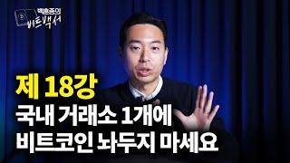 업비트에만 비트코인을 모두 두고 계신가요? 국내 거래소 1개에 비트코인 놔두면 위험한 이유. {백훈종의 비트백서}