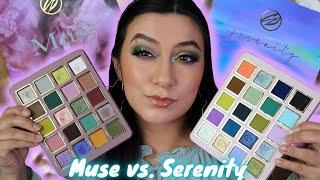 COSMIC BRUSHES MUSE PALETTE VS SERENITY PALETTE, SWATCHES, & REVIEW | WHICH ONE IS FOR YOU? 